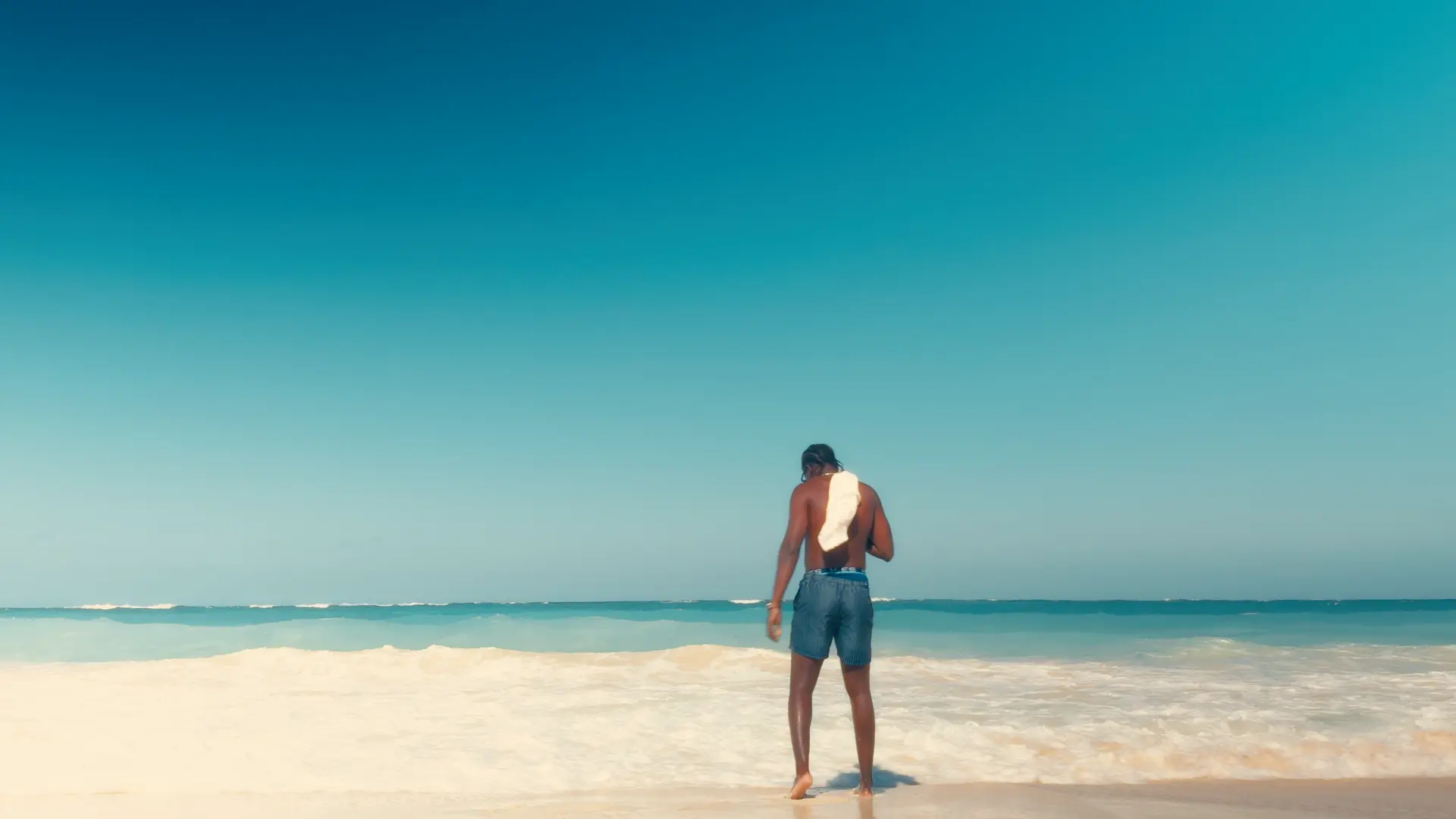 Daylight ocean scene with film-inspired color